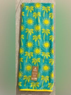 Deborah Connolly Eco-Friendly Sun and Palm Trees Beach Towel